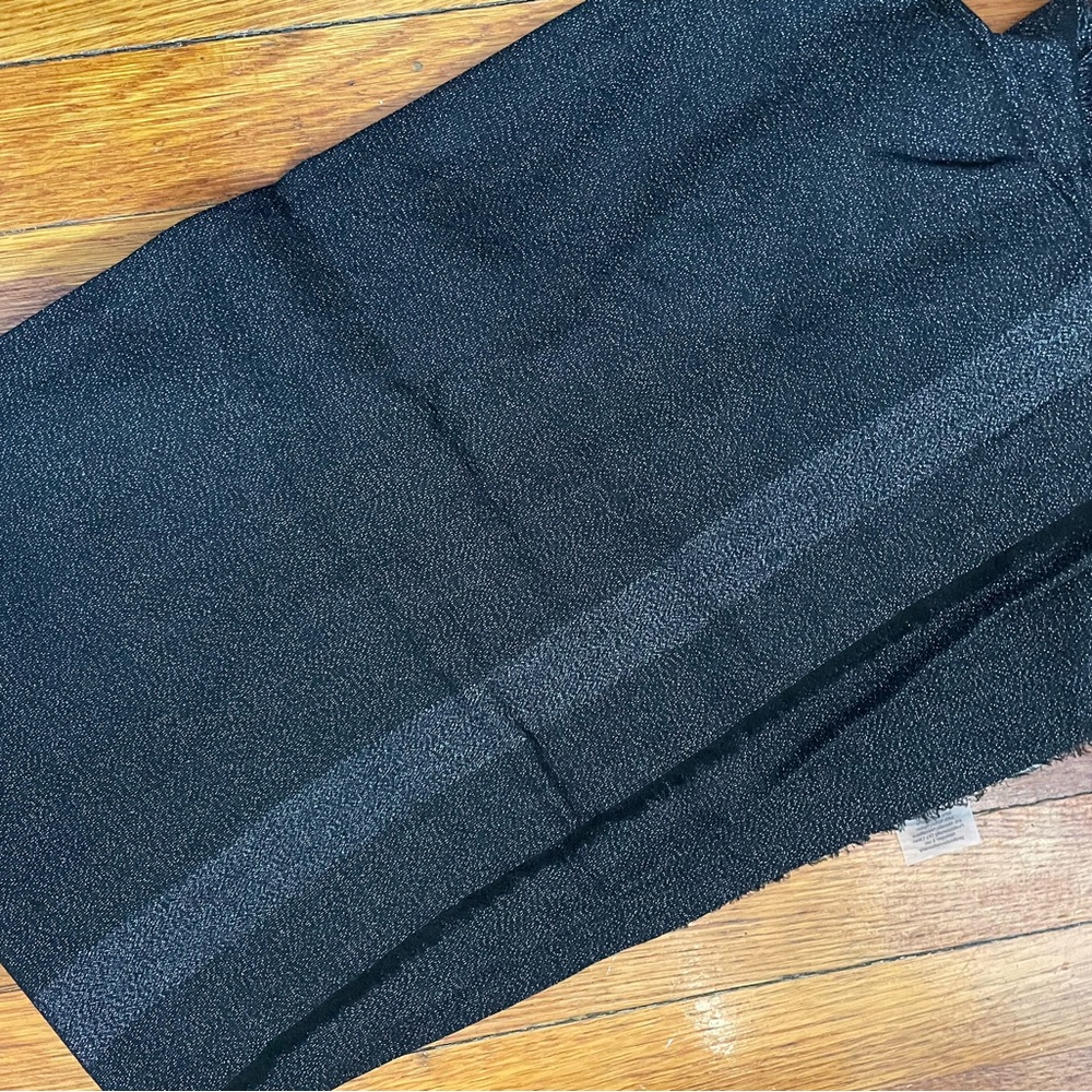 Black Textured scarf with metallic thread